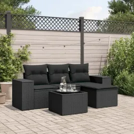 vidaxl-5-cz-zestaw-wypoczynkowy-do-ogrodu-poduszki-czarny-rattan-pe