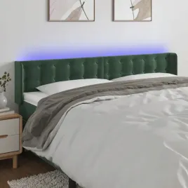 vidaxl-zaglowek-do-lozka-z-led-ciemnozielony-183x16x78-88cm-aksamit