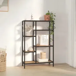 vidaxl-regal-na-ksiazki-80x30x120-cm-stal-i-material-drewnopochodny