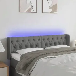 vidaxl-zaglowek-do-lozka-z-led-ciemnoszary-163x16x78-88-cm-tkanina