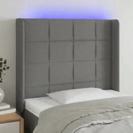 vidaxl-zaglowek-do-lozka-z-led-ciemnoszary-93x16x118-128-cm-tkanina