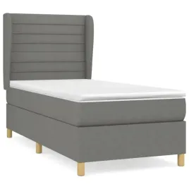 vidaxl-lozko-kontynentalne-z-materacem-ciemnoszara-tkanina-90x200-cm
