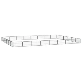 vidaxl-kojec-dla-psa-28-panele-czarny-100x50-cm-stal