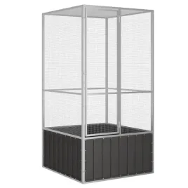 vidaxl-woliera-antracytowa-111x107x2115-cm-galwanizowana-stal