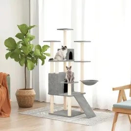 vidaxl-drapak-dla-kota-z-sizalowymi-slupkami-jasnoszary-154-cm
