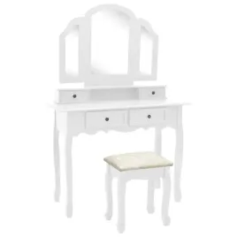vidaxl-toaletka-ze-stolkiem-biala-100x40x146-cm-drewno-paulowni