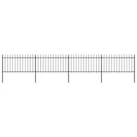 vidaxl-ogrodzenie-z-pretow-z-grotami-stalowe-68-x-1-m-czarne