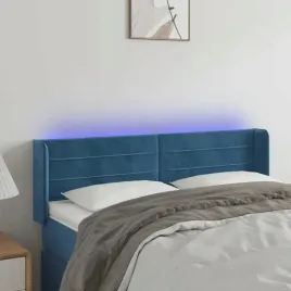 vidaxl-zaglowek-do-lozka-z-led-ciemnoniebieski-147x16x78-88-cm-aksamit