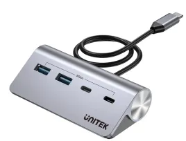 unitek-uhub-q4-hub-usb-c-usb-a-4-porty-5gbps-kompaktowy-aluminiowy-lekki