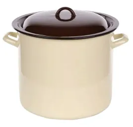 garnek-emaliowany-142l-z-pokrywka-duzy-28cm-kremowy-gaz-indukcja