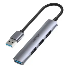 unitek-hub-usb-h1208a-4-porty-usb-a-5-gbps-3x-usb-2-0-aluminiowy-kompaktowy