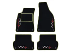 dywaniki-samochodowe-audi-a6-c8-2018-4-hafty-jasnozielone