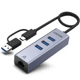 unitek-hub-usb-c-y-3088b-4w1-gigabit-ethernet-3x-usb-5gbps-kompaktowy