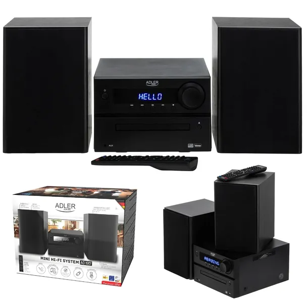 WIEŻA STEREO HI-FI z Bluetooth CD MP3 USB RADIO FM Mikrowieża + PILOT