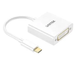 unitek-adapter-v1429a01-usb-c-do-dvi-full-hd-1080p-15cm-bialy