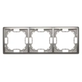 simon-basic-ramka-potrojna-do-modulu-gniazda-inox-metalizowany-bmr-3-21
