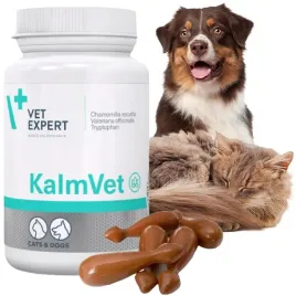 preparat-dla-psow-i-kotow-na-stres-vet-expert-kalmvet-60-kapsulek-twist-off