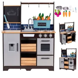 kuchnia-drewniana-dla-dzieci-duza-piekarnik-palniki-zlew-zestaw-akcesoriow