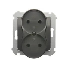 simon-54-gniazdo-podwojne-antracyt-ip20-bez-uziemienia-z-przeslonami