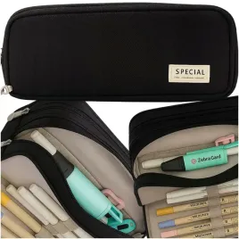 duzy-piornik-wielofunkcyjny-saszetka-trzykomorowy-czarny-szkola-dlugopisy