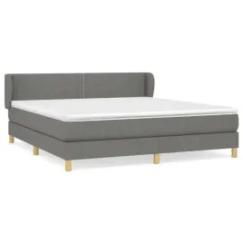 vidaxl-lozko-kontynentalne-z-materacem-ciemnoszara-tkanina-180x200-cm
