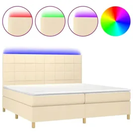 vidaxl-lozko-kontynentalne-z-materacem-kremowe-200x200-cm-tkanina