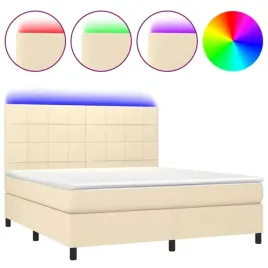 vidaxl-lozko-kontynentalne-z-materacem-kremowe-160x200-cm-tkanina