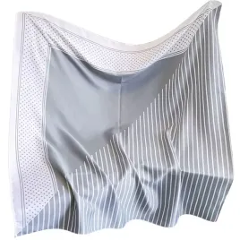 kamea-apaszka-90x90-szaro-biala-pasy-i-groszki-imitacja-jedwabiu