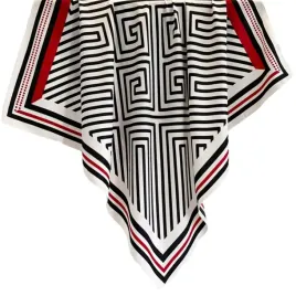 kamea-apaszka-90x90-bialo-czarna-geometryczna-imitacja-jedwabiu