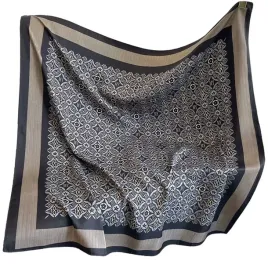 kamea-apaszka-damska-90x90-czarno-szara-geometryczna-imitacja-jedwabiu