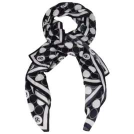 kamea-szal-damski-elegancki-wiskoza-czarno-bialy-180x85-grochy-z-kwiatami