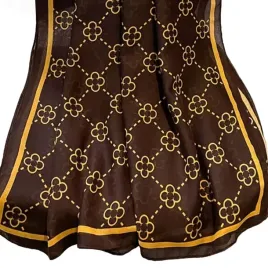kamea-szal-damski-elegancki-wiskoza-180x85-brazowy-w-miodowe-koniczynki