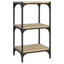 regal-na-ksiazki-z-3-polkami-stalowa-rama-dab-sonoma-40x33x705-cm