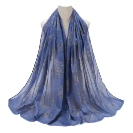 kamea-szal-damski-180x70-jeansowy-zlote-kwiaty-elegancki-chusta-hijab