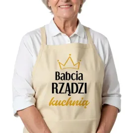 fartuch-kuchenny-bezowy-prezent-na-imieniny-dla-babci-babcia-rzadzi-kuchnia