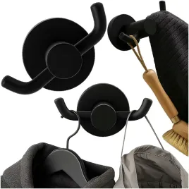 wieszak-scienny-podwojny-na-reczniki-ubrania-szlafrok-wodoodporny-czarny