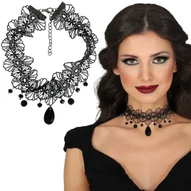 choker-naszyjnik-czarny-z-czarnymi-koralikami-wrozki-czarodziejki-halloween