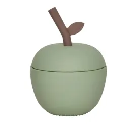 kubek-dla-dzieci-silikonowy-ze-slomka-zamykany-jablko-zielony-oyoy