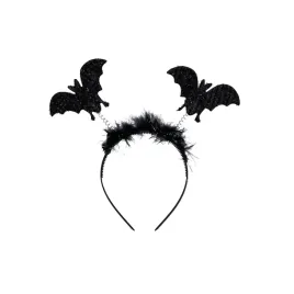 opaska-blyszczaca-z-nietoperzami-czarna-futerko-na-halloween