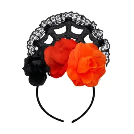 opaska-wianek-z-kwiatami-czerwonymi-z-pajeczyna-muertos-na-halloween