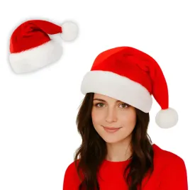 czapka-swietego-mikolaja-z-pomponem-przebranie-na-swieta-mikolajki-prezent