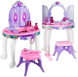 toaletka-rozowa-dla-dziewczynki-otwierane-lustro-pilot-rozdzka-muzyka-led