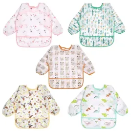 5szt-sliniaczki-dla-dzieci-z-rekawami-miekkie-chlonne-sliniaki-sliniak