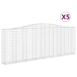 vidaxl-kosze-gabionowe-5-szt-400x30x140-160-cm-galwanizowane-zelazo