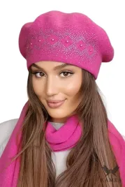 ginger-welniany-beret-damski-kolor-malinowy-kamea