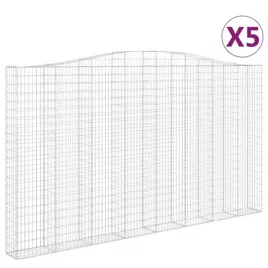 vidaxl-kosze-gabionowe-5-szt-400x30x220-240-cm-galwanizowane-zelazo