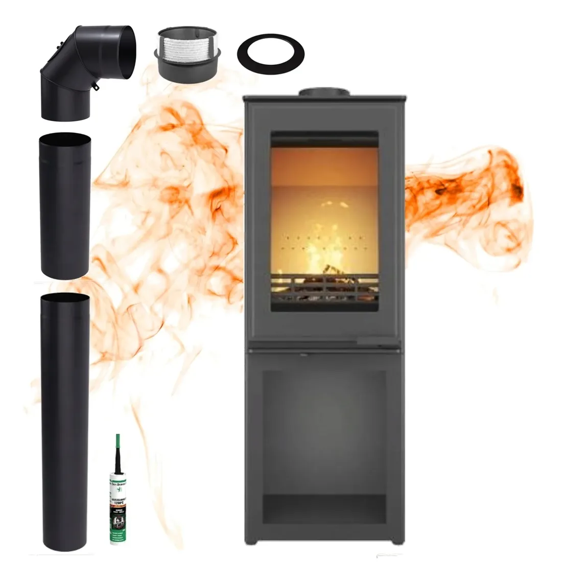 piec-z-zestawem-rur-wolnostojacy-stalowy-koza-kawmet-venus-s16-l-box-eco-stan-nowy