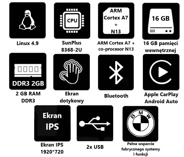 monitor-radio-nawigacja-linux-android-auto-bmw-serii-1-e81-e82-carplay-stan-nowy