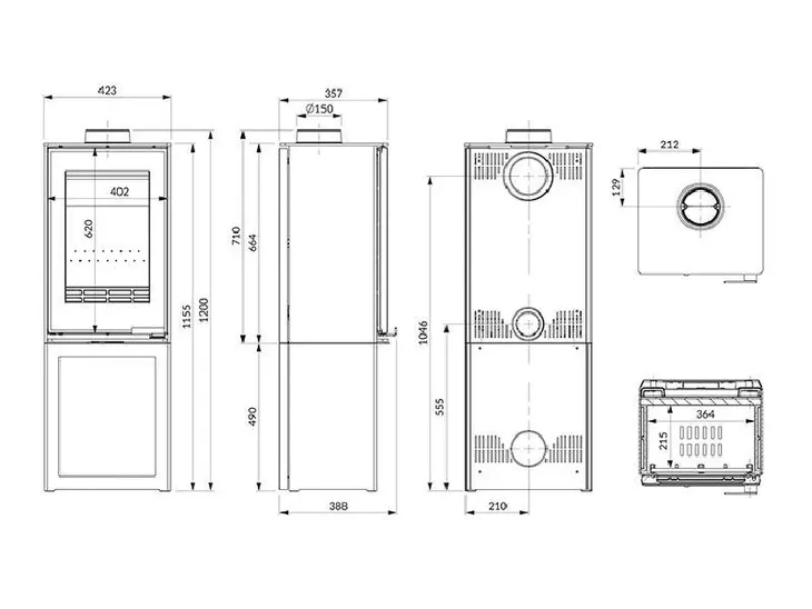 piec-wolnostojacy-koza-kawmet-venus-s16-l-box-decor-eco-rury-kolano-rozeta-glebokosc-39-cm