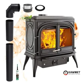 zeliwna-koza-z-rurami-piec-wolnostojacy-kawmet-premium-helios-s8-eco-zestaw